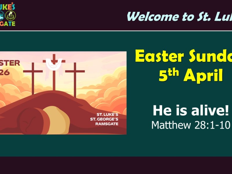 Easter Sunday 5th April 11:00am –&nbsp;Livestream